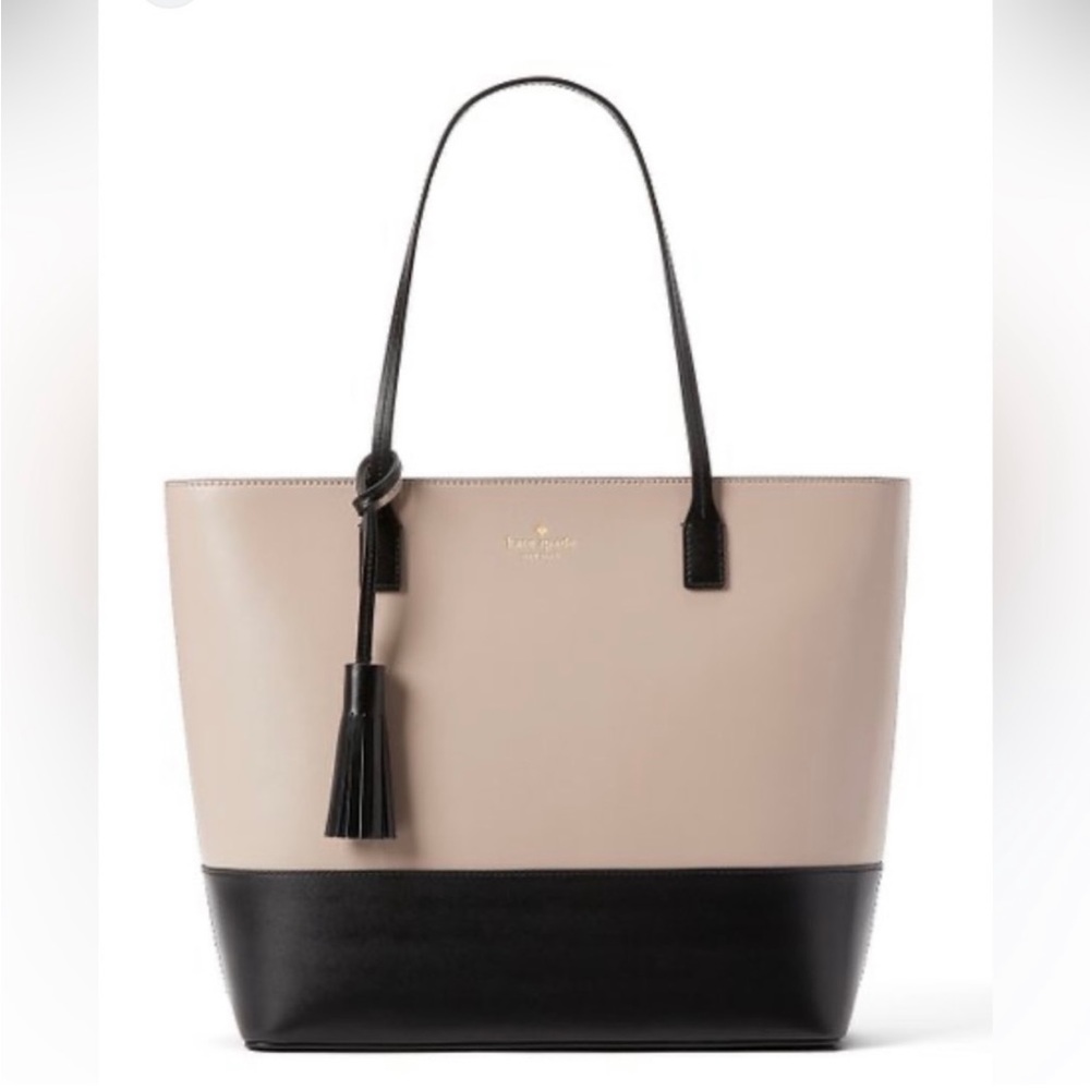 NWT Kate Spade New York Almondine & Black Wright Place
Karla Leather Tote